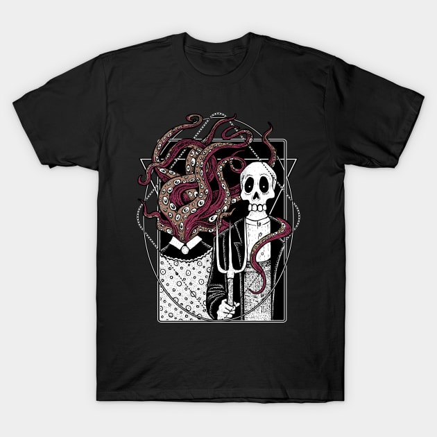 R'yleh Gothic - a tribute to American Gothic T-Shirt by Von Kowen